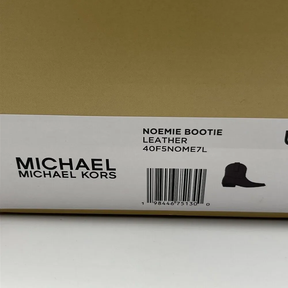 Michael Kors Black Leather Western Ankle Boots